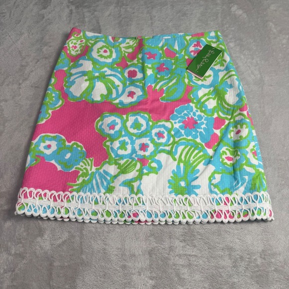 Lilly Pulitzer Dresses & Skirts - NWT $118 Lilly Pulitzer‎ Womens Lavender Skirt A Delicacy Print 6 Pink Blue